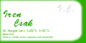 iren csak business card